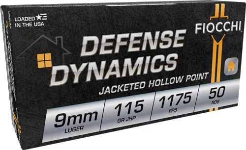 FIOCCHI 9MM LUGER 115GR JHP - 50RD 20BX/CS