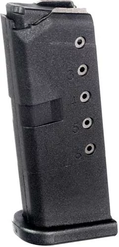 PRO MAG MAGAZINE FOR GLOCK 42 - 380ACP 6RD BLACK POLYMER