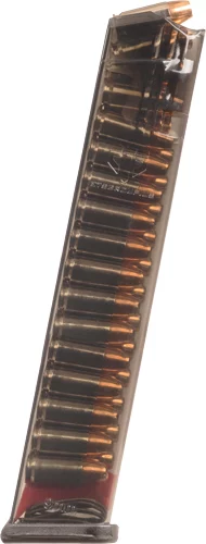 ETS MAGAZINE FOR GLOCK 9MM - 27RD CARBON SMOKE FIT 17/19/26