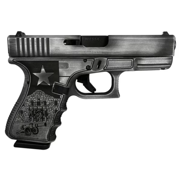 Glock 19 Gen 3 Custom "Texas Silver" Handgun 9mm Luger 15/rd Magazines (2) 4" Barrel Austria