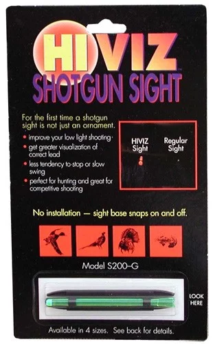 HIVIZ SHOTGUN FRONT SIGHT - MAGNETIC RIB .171-.265" GREEN - Image 2